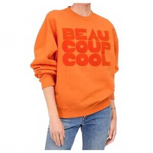 NEW CLARE V. oversized sweatshirt beaucoup cool in zucca